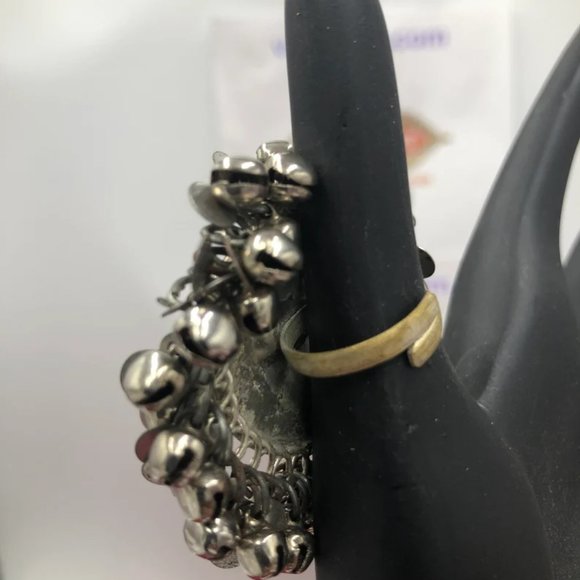 Ethnic Afghan Silver Kuchi Bells Ring, Afghan Statement Massive Ring - Picture 6 of 6
